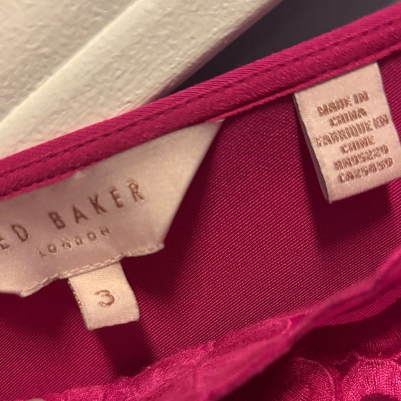 Ted Baker London Fuchsia Lace Midi Dress - Picture 3 of 6